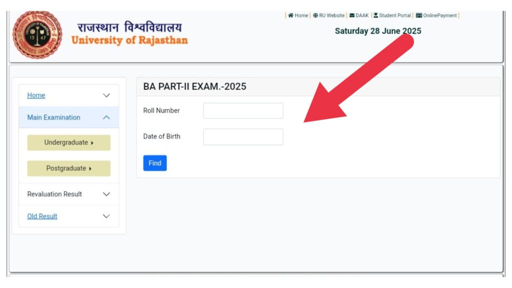 Uniraj Result 2025 : Rajasthan University BA Part 2 And Part 3 Result
