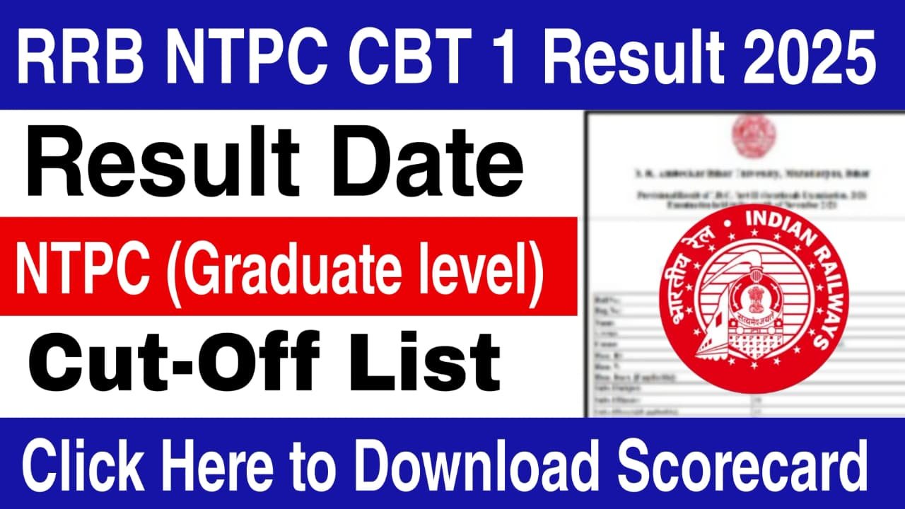 RRB NTPC CBT 1 Result 2025