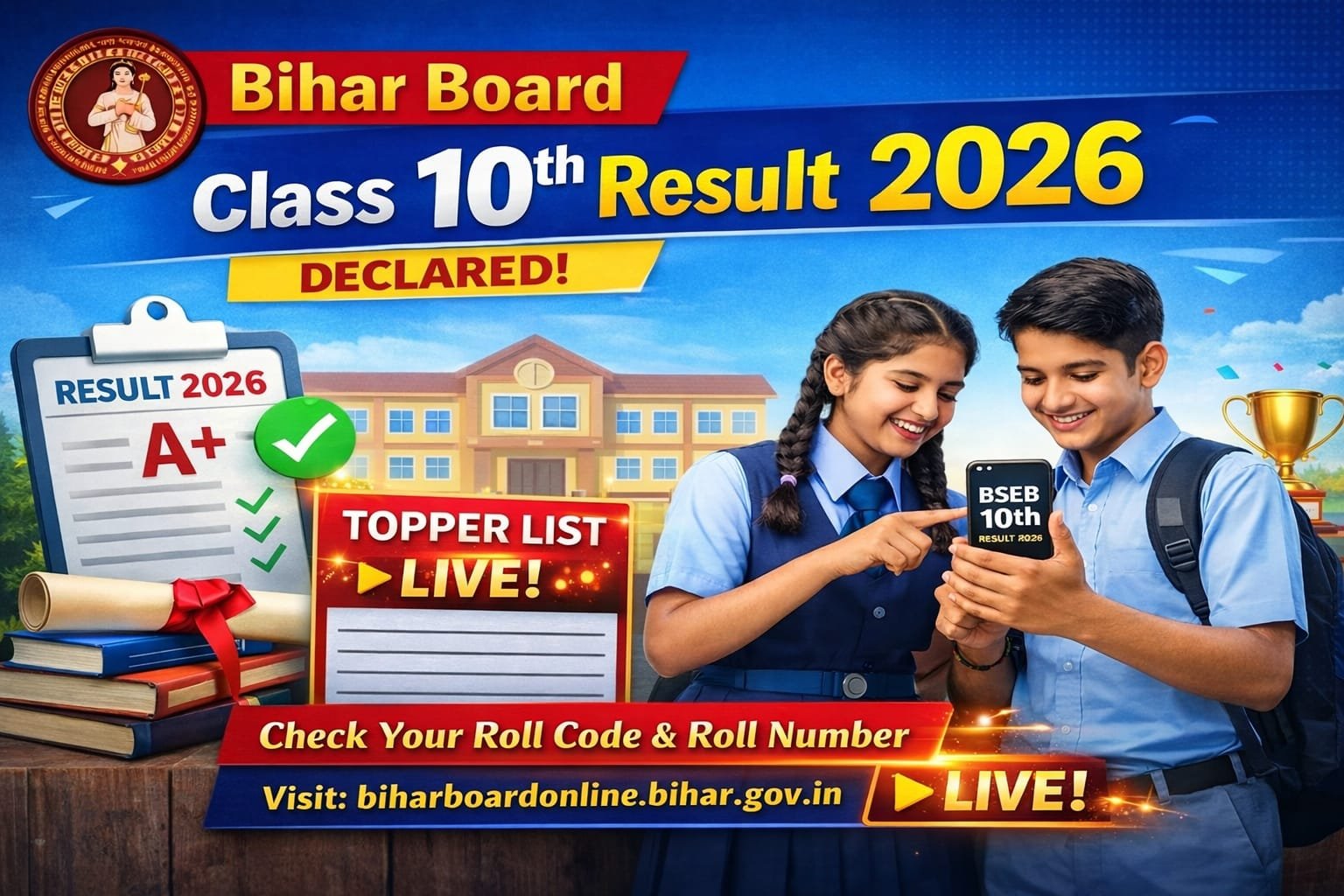 BSEB Bihar Board 10th Result 2026